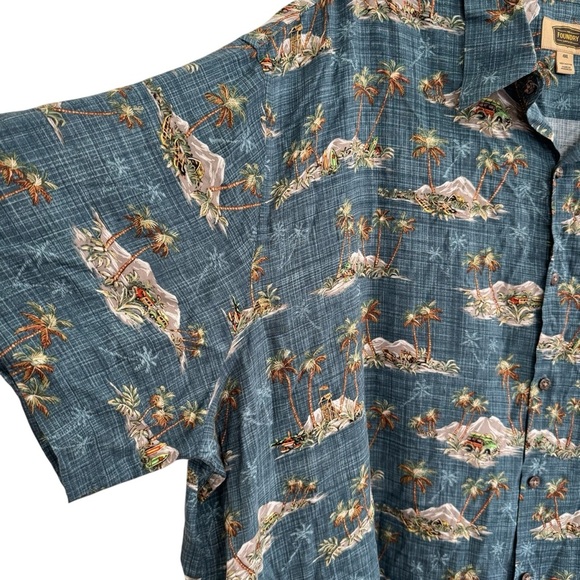 Foundry Hawaii Tropical Shirt Button Up Collar Short Sleeve Size 4XL - Picture 2 of 8